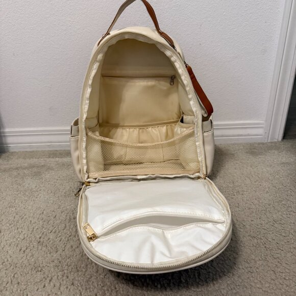 Stylish Cream and Brown Baby Bag - Picture 10 of 16